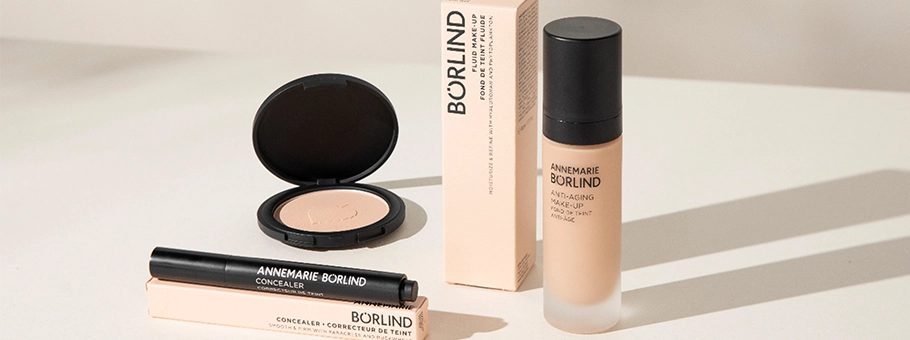 ANNEMARIE BÖRLIND Make-up mit Concealer, Puderkompakt und Anti-Aging Foundation in Beige-Tönen