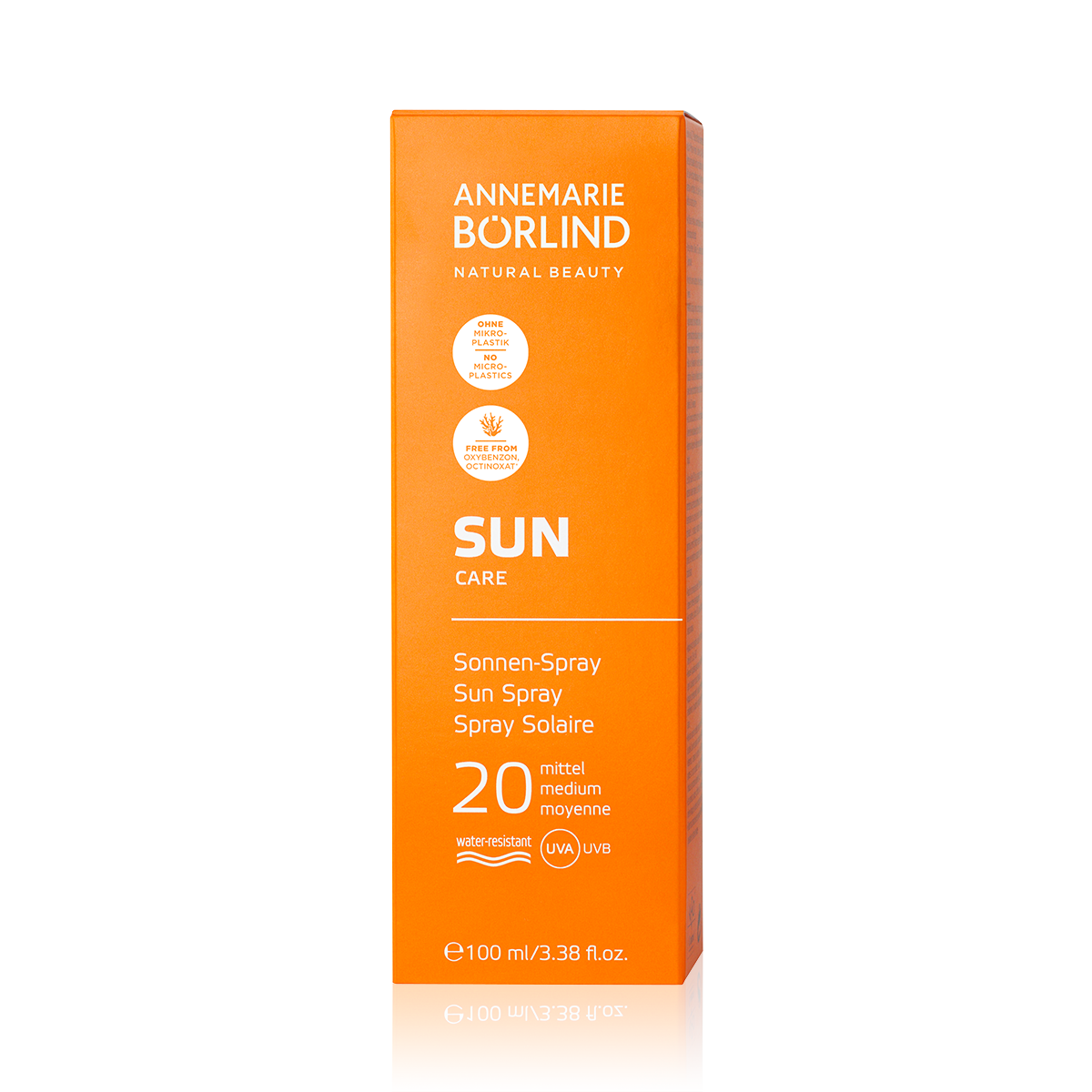 ANNEMARIE BÖRLIND SUN CARE Sonnen-Spray LSF 20, 100 ml, wasserfest, ohne Mikroplastik, UVA- und UVB-Schutz