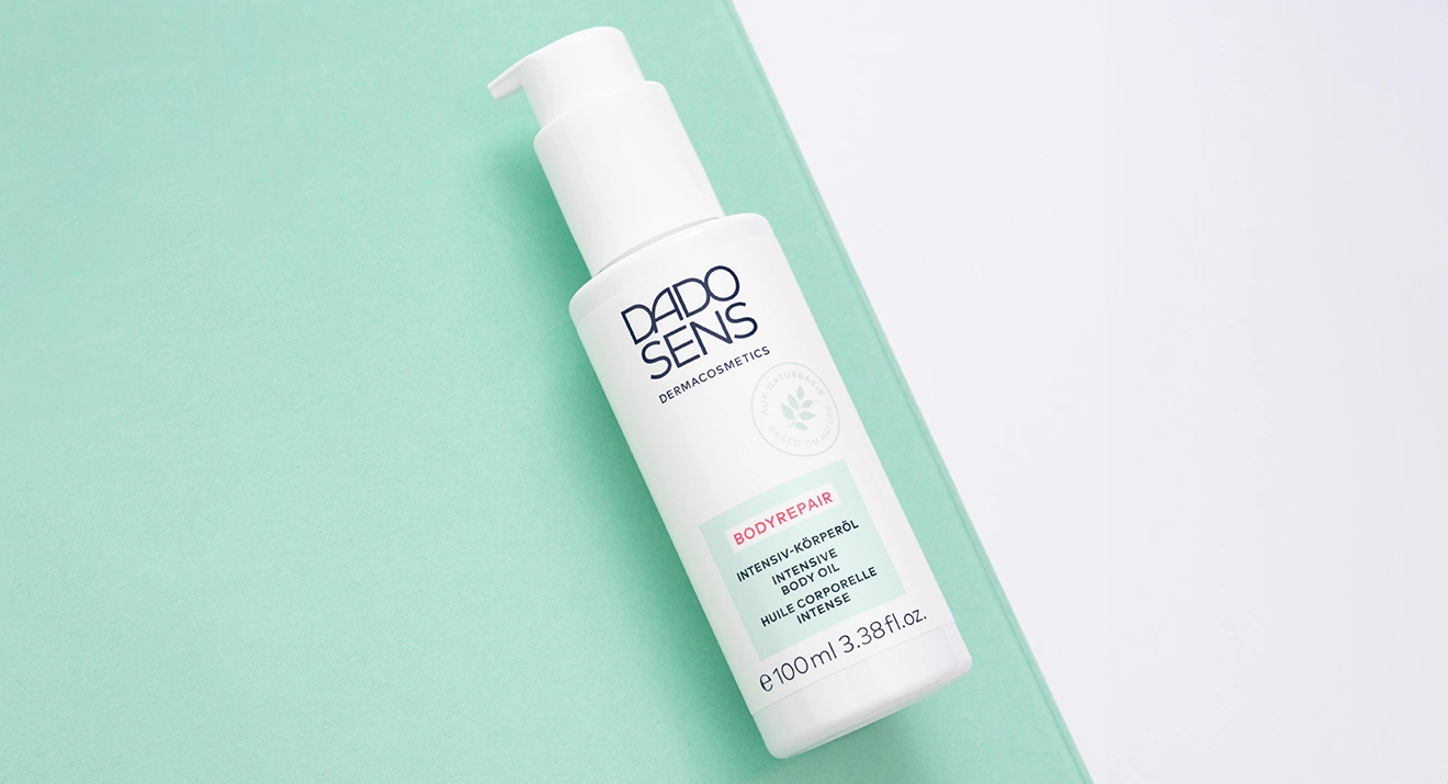 Dehnungsstreifen vorbeugen mit dem Body Repair Intensiv-Körperöl von DADO SENS DADO SENS Body Repair Intensiv-Körperöl – Pflegeprodukt zum Dehnungsstreifen vorbeugen