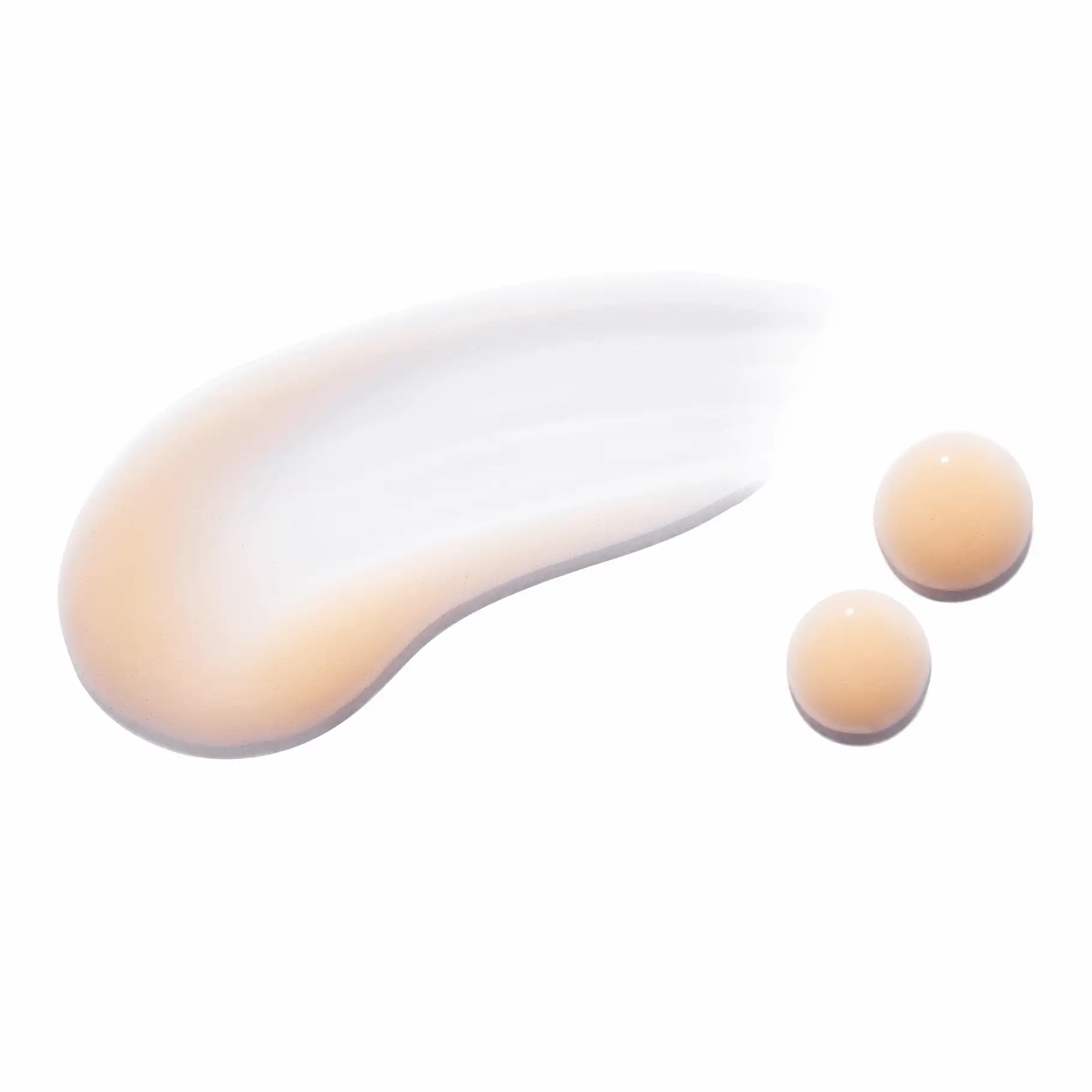 Textur von ANNEMARIE BÖRLIND Rose Nature Night Repair Drops, cremig-beige, auf weißem Hintergrund