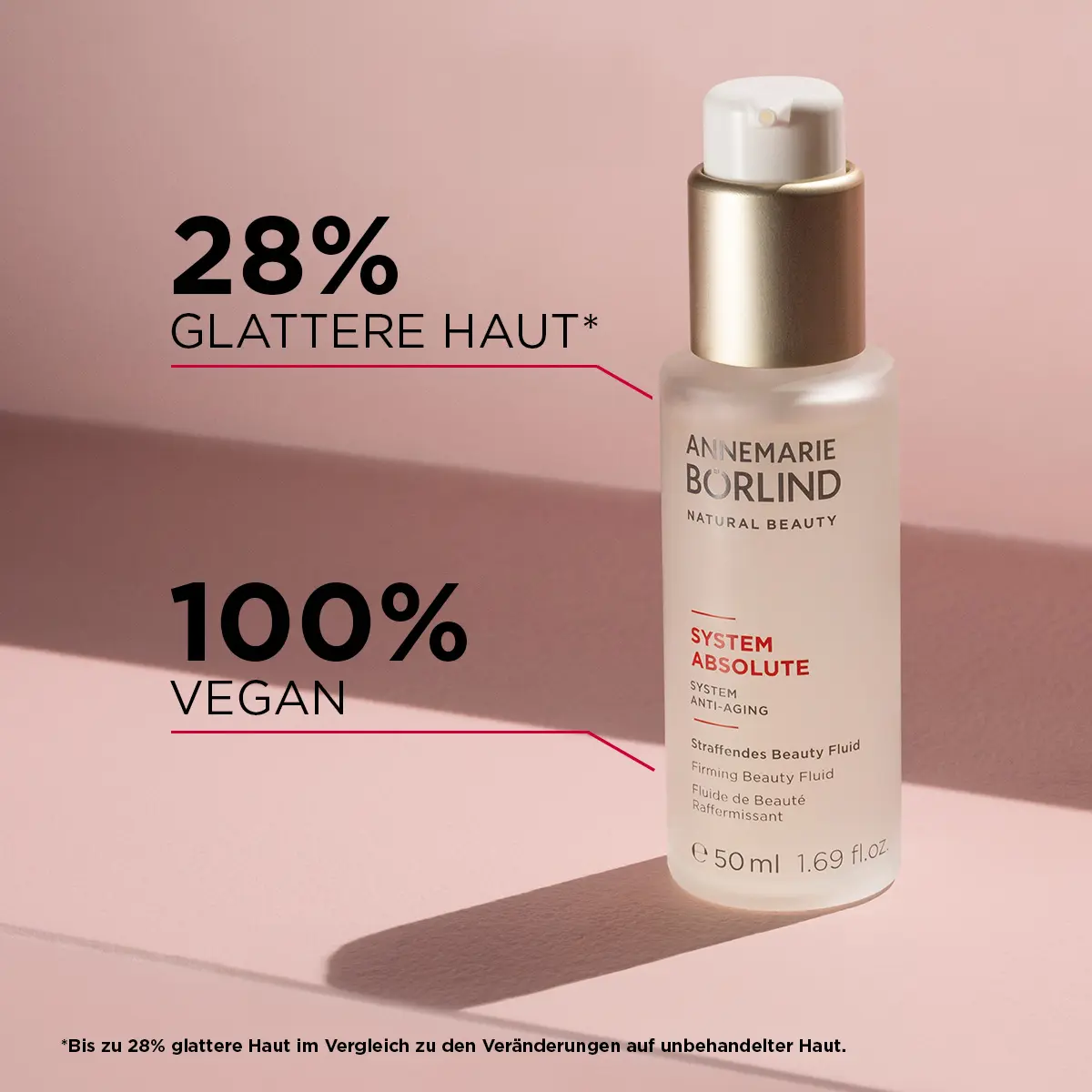 ANNEMARIE BÖRLIND SYSTEM ABSOLUTE Straffendes Beauty Fluid, 50 ml, 28 % glattere Haut, 100 % vegan
