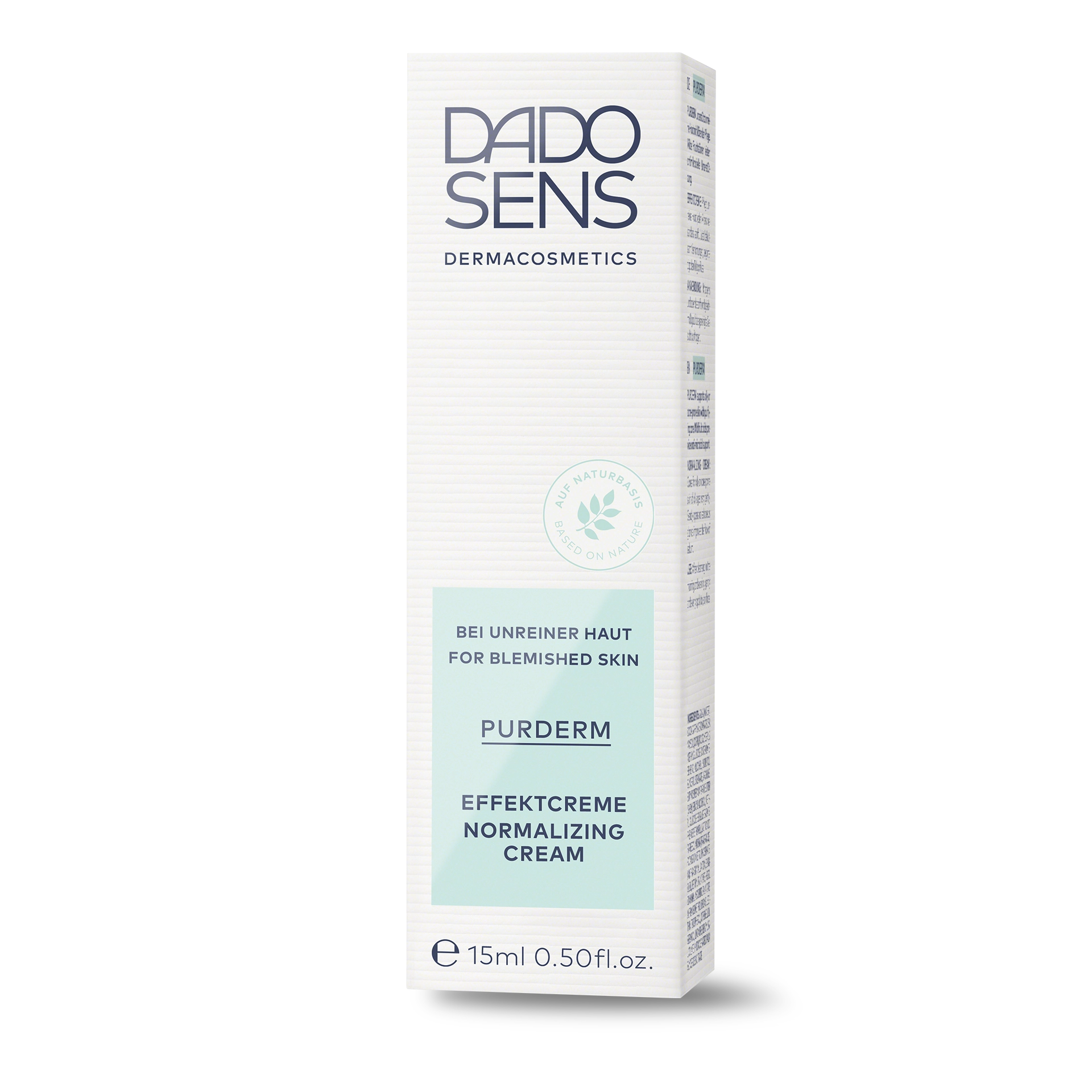 DADO SENS PURDERM Effektcreme für unreine Haut, 15 ml Reisegröße, auf Naturbasis