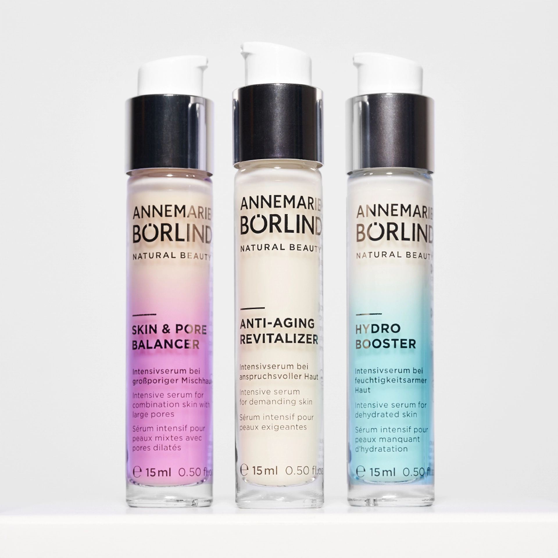 ANNEMARIE BÖRLIND Intensivseren Skin & Pore Balancer, Anti-Aging Revitalizer und Hydro Booster je 15 ml