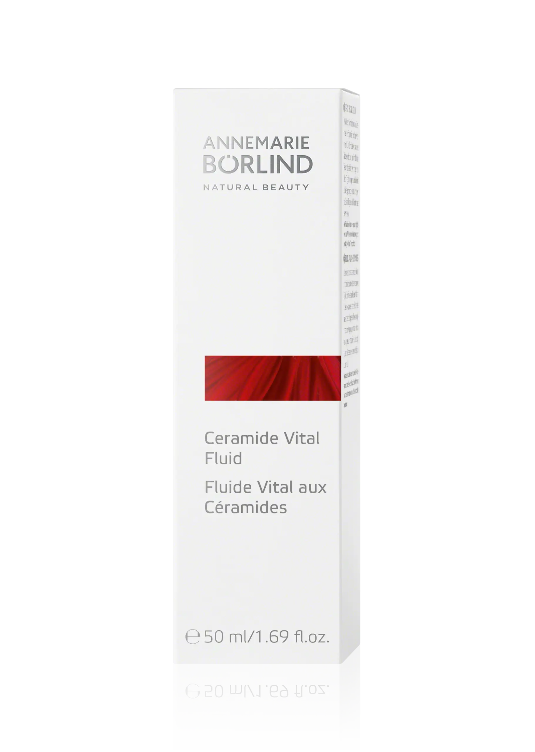 ANNEMARIE BÖRLIND Ceramide Vital Fluid Hautpflegeprodukt, 50 ml, weiße Verpackung mit rotem Akzent