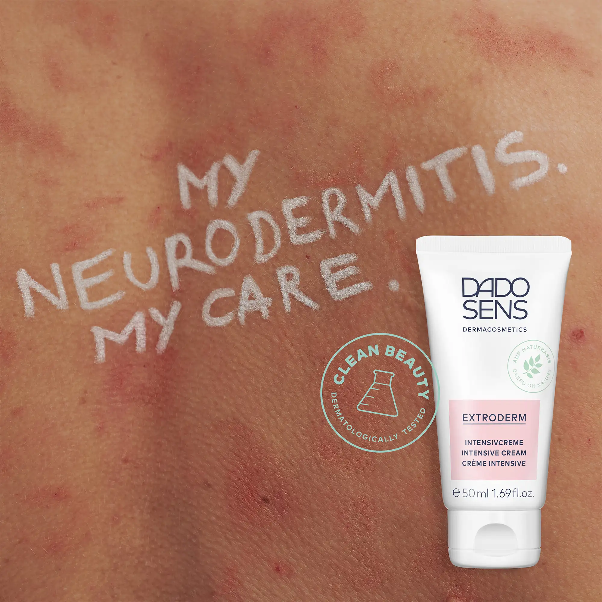 DADO SENS EXTRODERM Intensivcreme vor geröteter Haut mit Neurodermitis, dermatologisch getestet, 50 ml