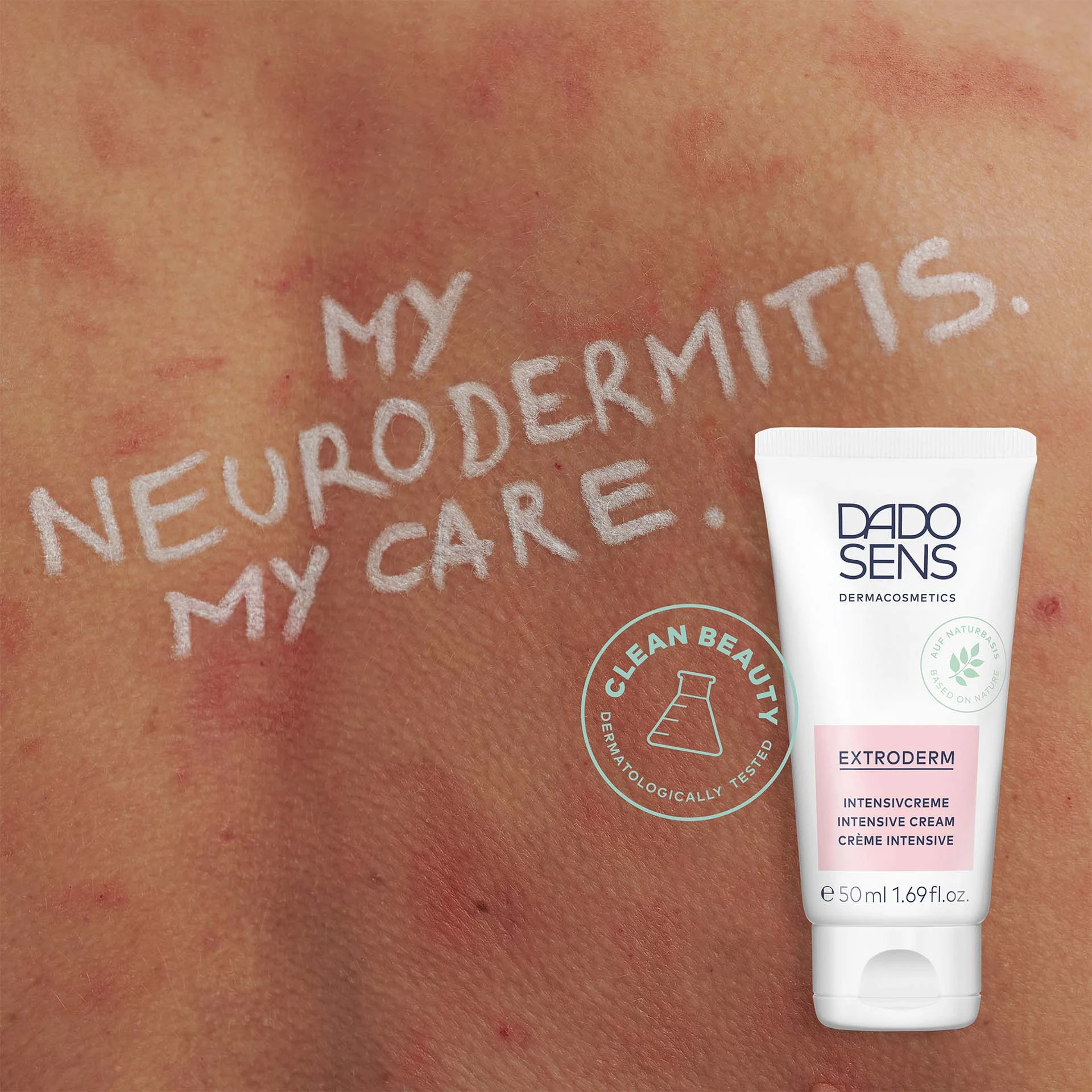 DADO SENS EXTRODERM Intensivcreme vor geröteter Haut mit Neurodermitis, dermatologisch getestet, 50 ml