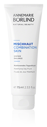 ANNEMARIE BÖRLIND Mattierendes Tagesfluid für Mischhaut, 75 ml Tube mit blauem Schriftzug
