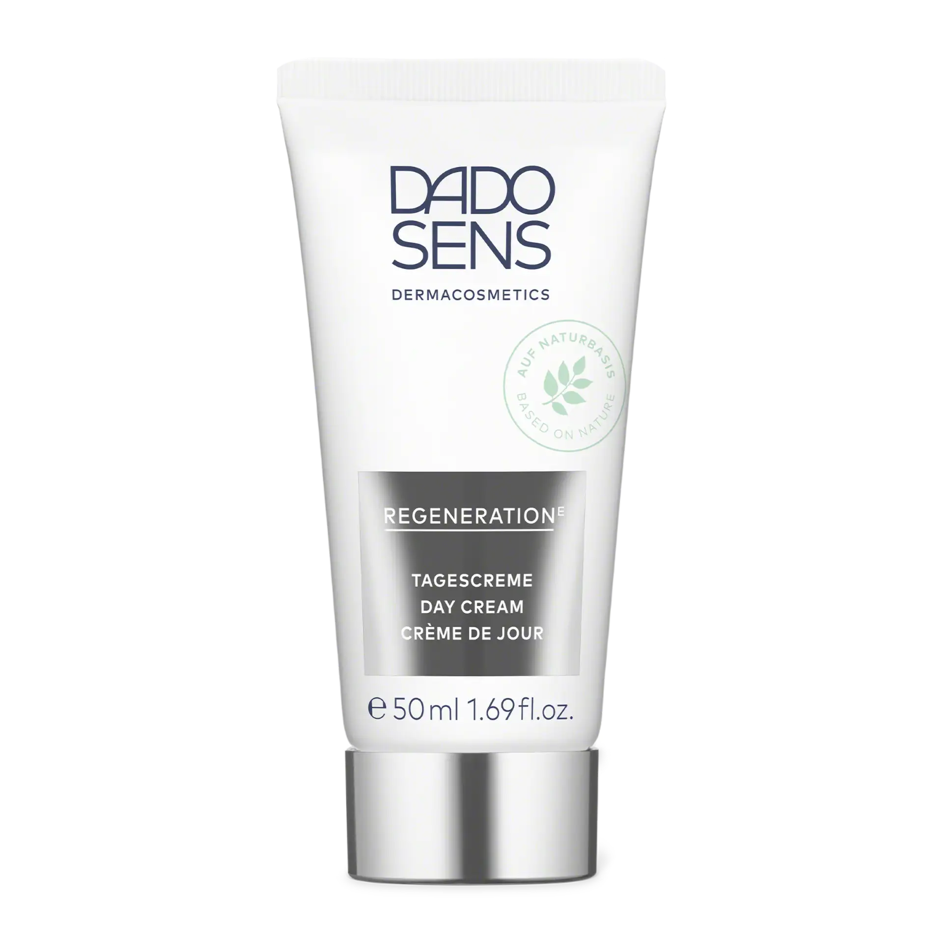 TAGESCREME DADO SENS REGENERATION E Tagescreme 50 ml Tube mit natürlicher Basis und silbernem Verschluss