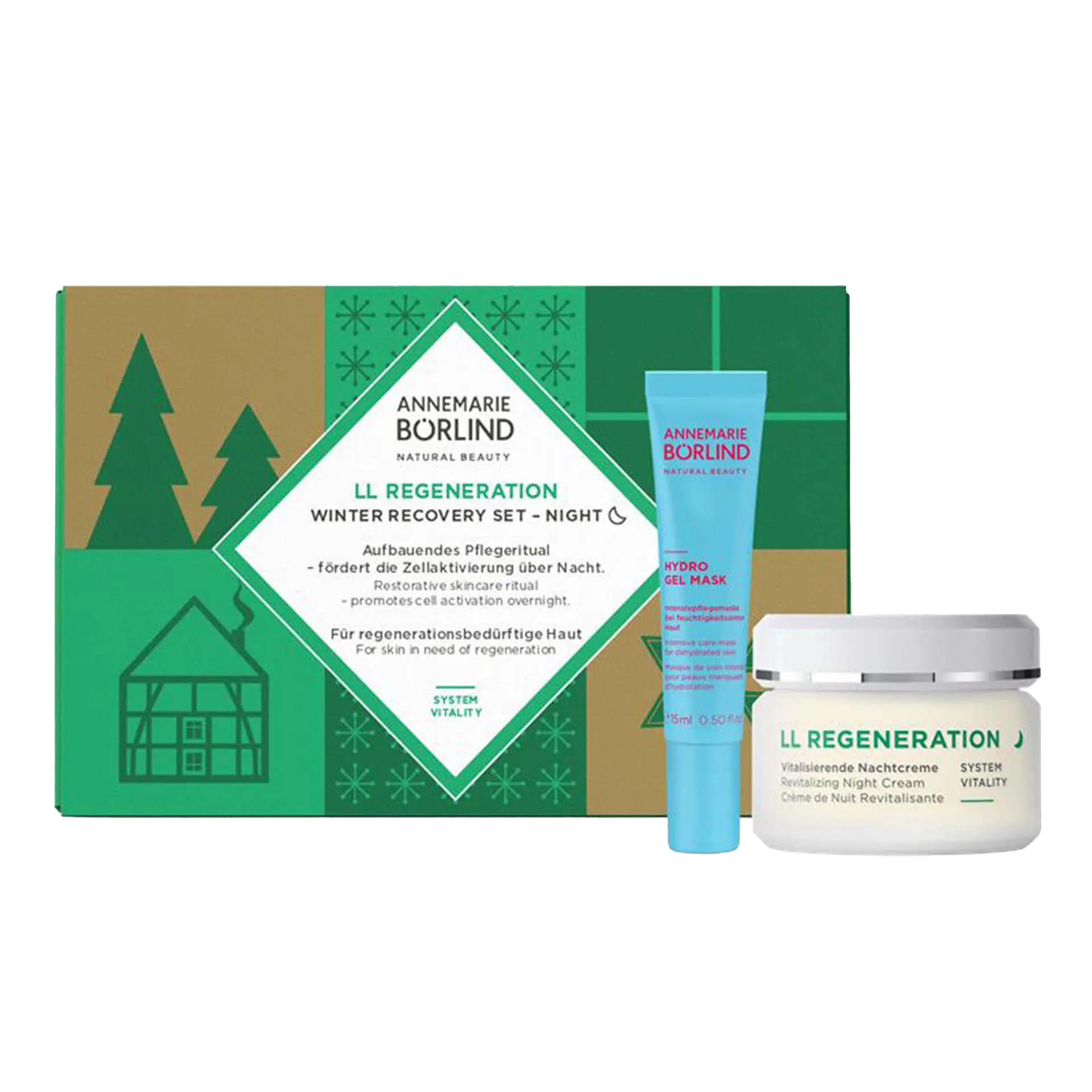 LL REGENERATION WINTER RECOVERY SET NIGHT mit Nachtcreme 50 ml und Hydro Gel Mask 15 ml