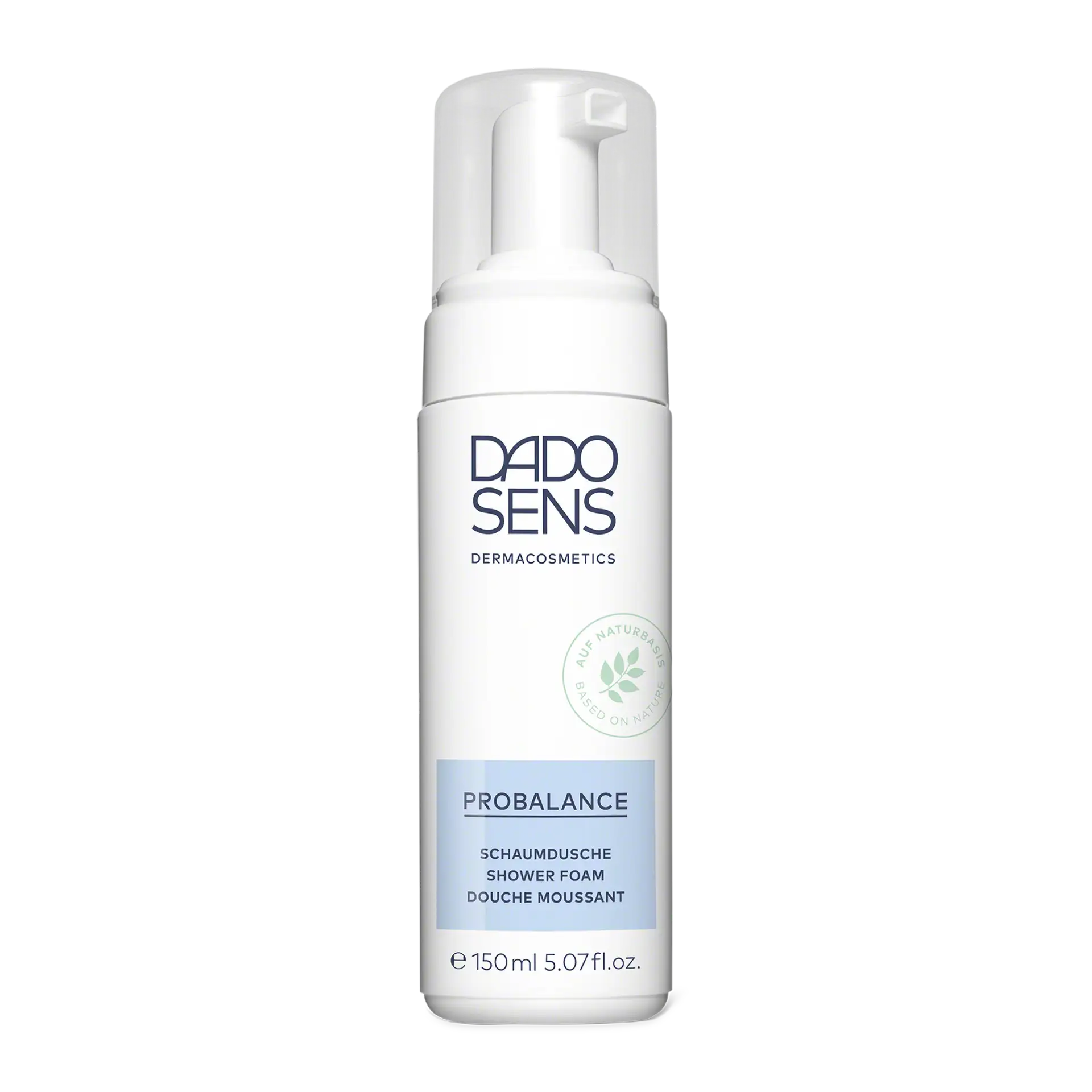 SHOWER FOAM DADO SENS PROBALANCE Schaumdusche in 150 ml Flasche mit Pumpspender, basierend auf Naturbasis