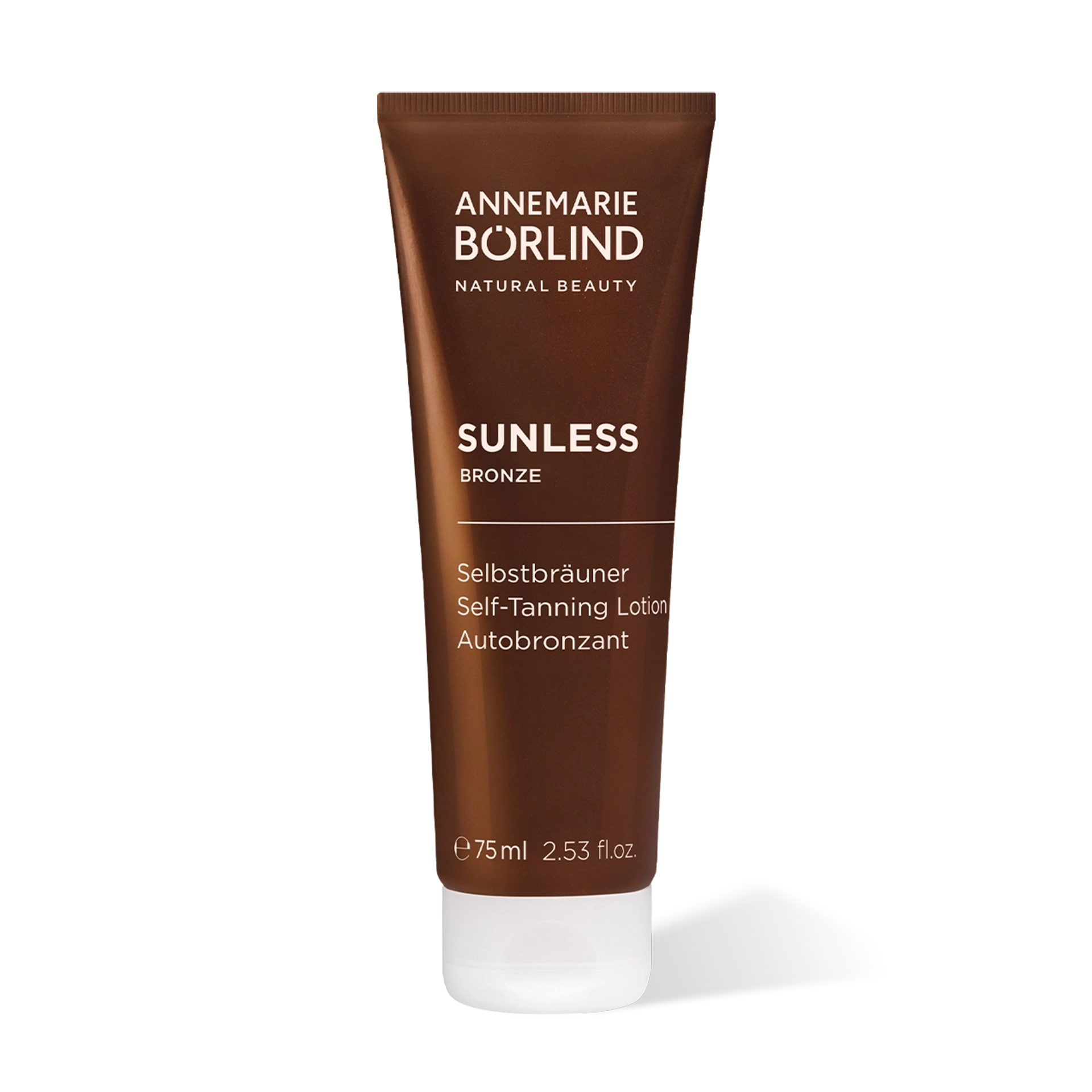Self-Tanning Lotion ANNEMARIE BÖRLIND SUNLESS Bronze Selbstbräuner Lotion 75 ml braune Tube mit weißem Verschluss