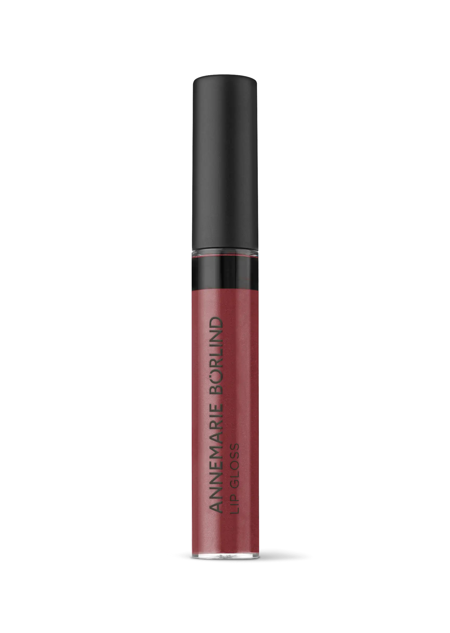 ANNEMARIE BÖRLIND Lip Gloss in dunklem Bronze, 9 ml, mit schwarzem Deckel und transparentem Flakon