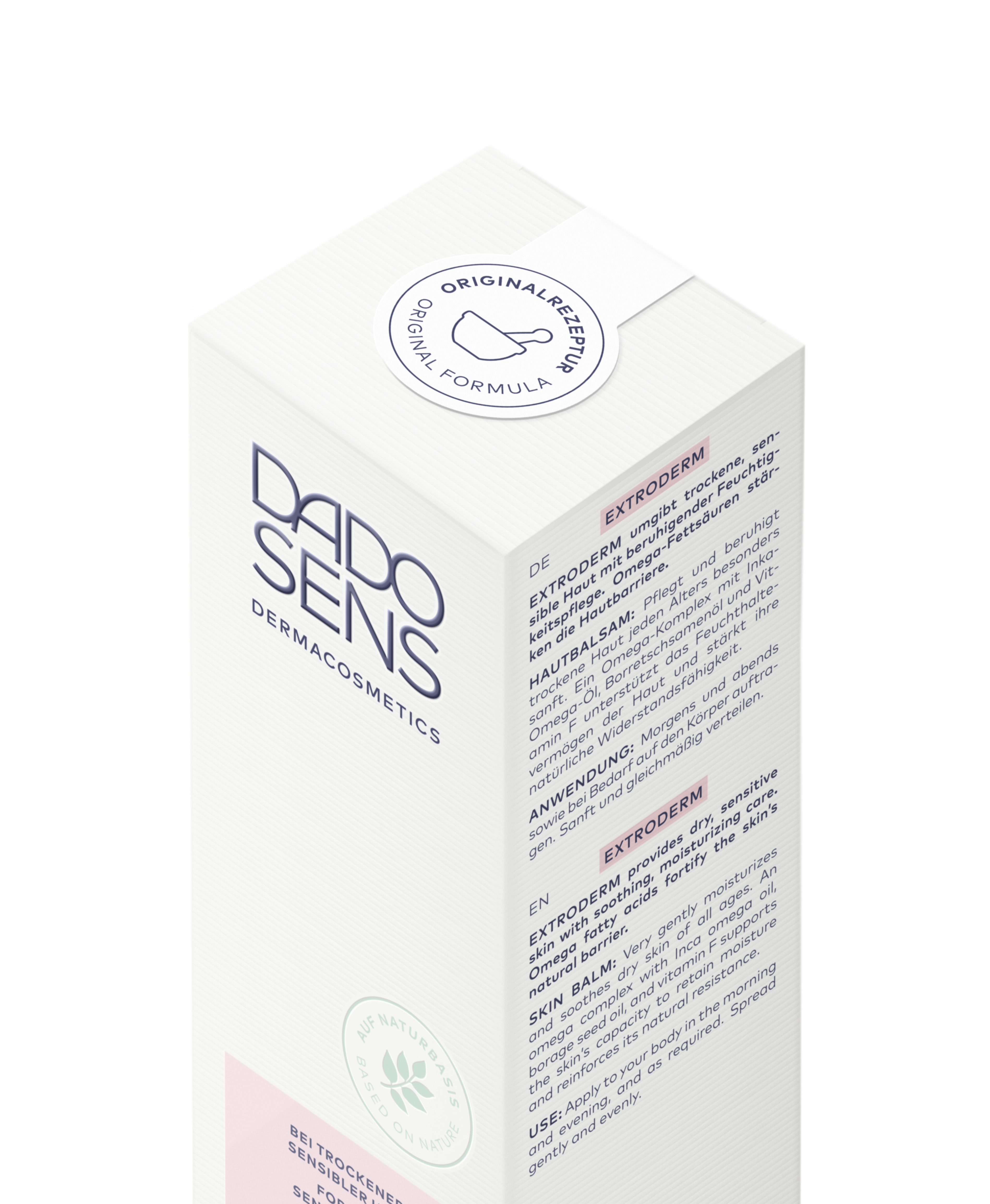 DADO SENS EXTRODERM Hautbalsam für trockene, sensible Haut mit Omega-Fettsäuren und Vitamin F