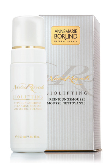 ANNEMARIE BÖRLIND NatuRoyale Biolifting Reinigungsschaum 150 ml mit Pumpspender und Verpackung