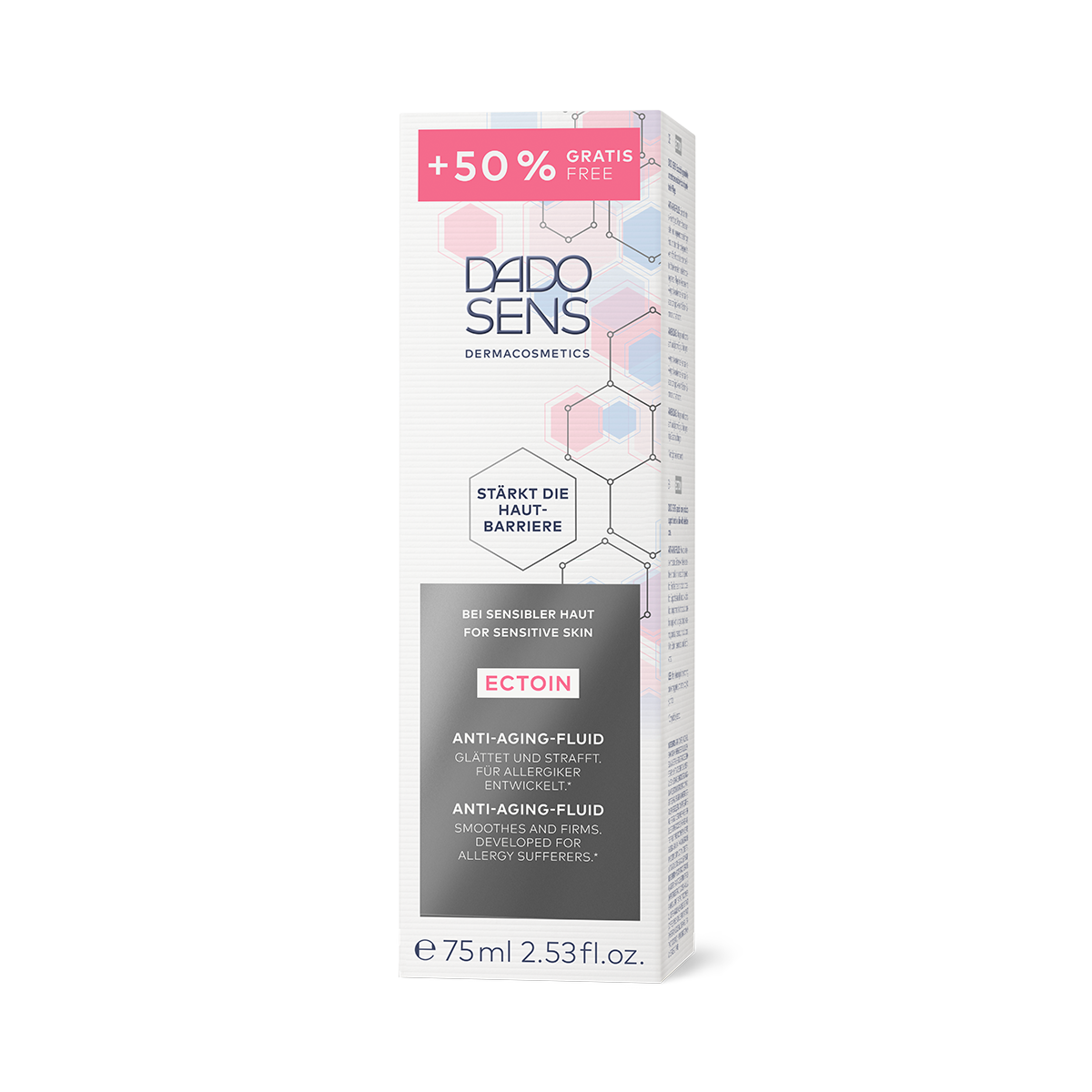 DADO SENS ECTOIN Anti-Aging-Fluid 75 ml mit 50 % mehr Inhalt, stärkt die Hautbarriere, für sensible Haut