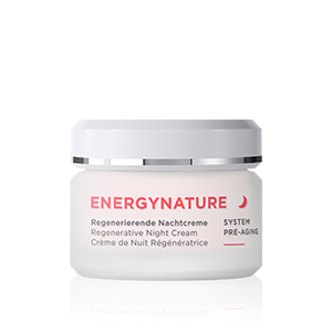ANNEMARIE BÖRLIND ENERGYNATURE regenerierende Nachtcreme im weißen Tiegel mit silbernem Deckel