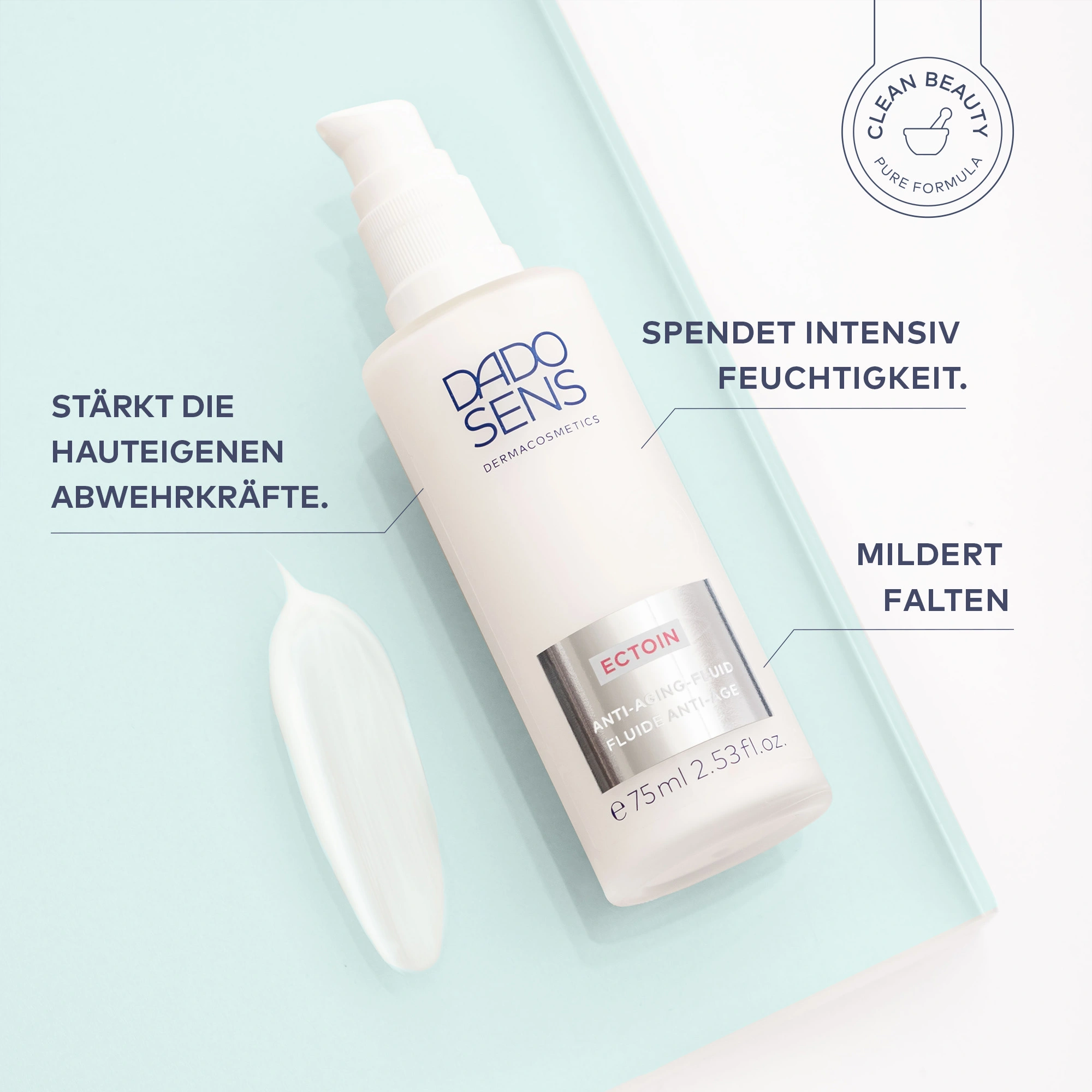 DADO SENS ECTOIN Anti-Aging-Fluid mit 75 ml, spendet Feuchtigkeit und mildert Falten