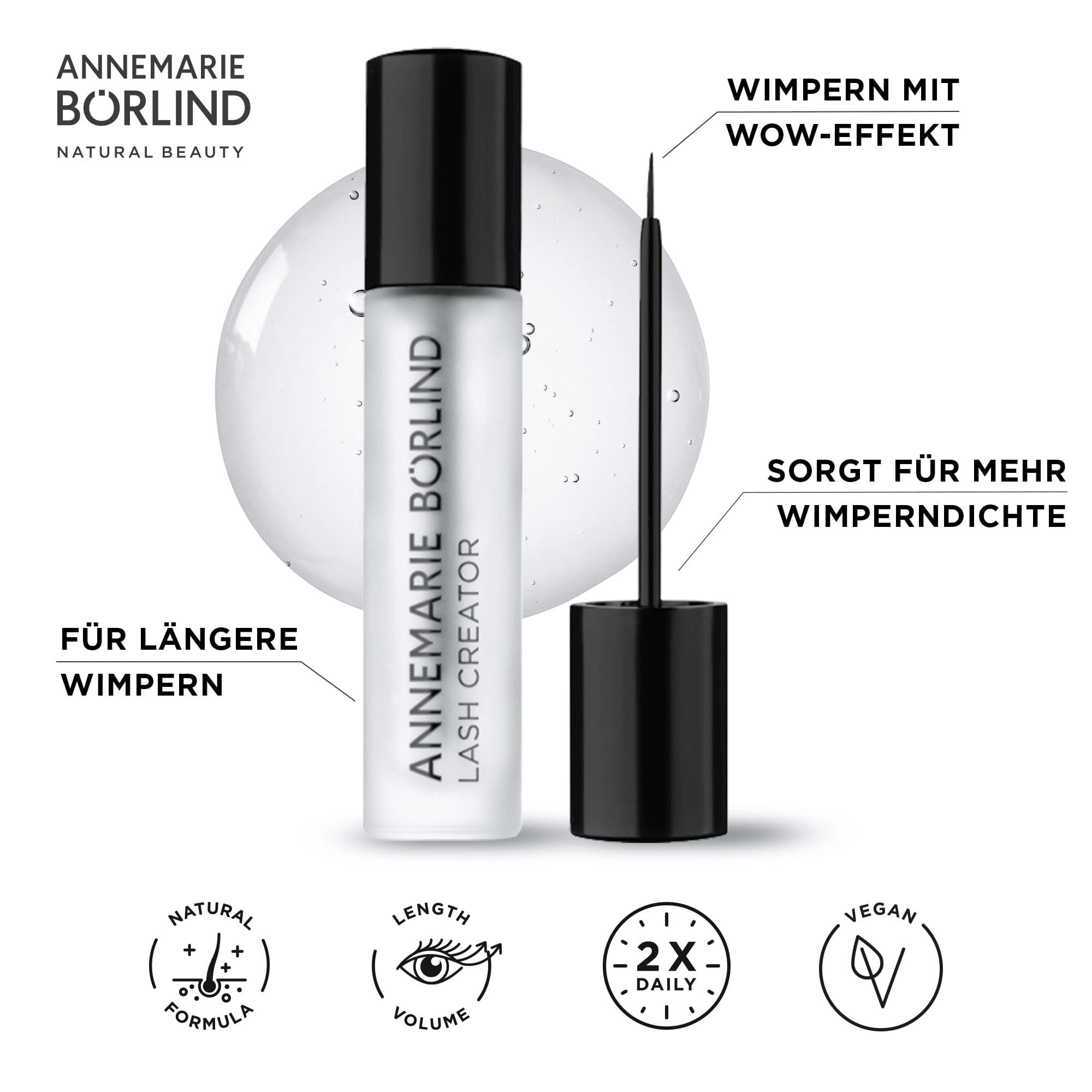 ANNEMARIE BÖRLIND Lash Creator Wimpernserum für längere, dichtere Wimpern mit natürlicher Formel, vegan