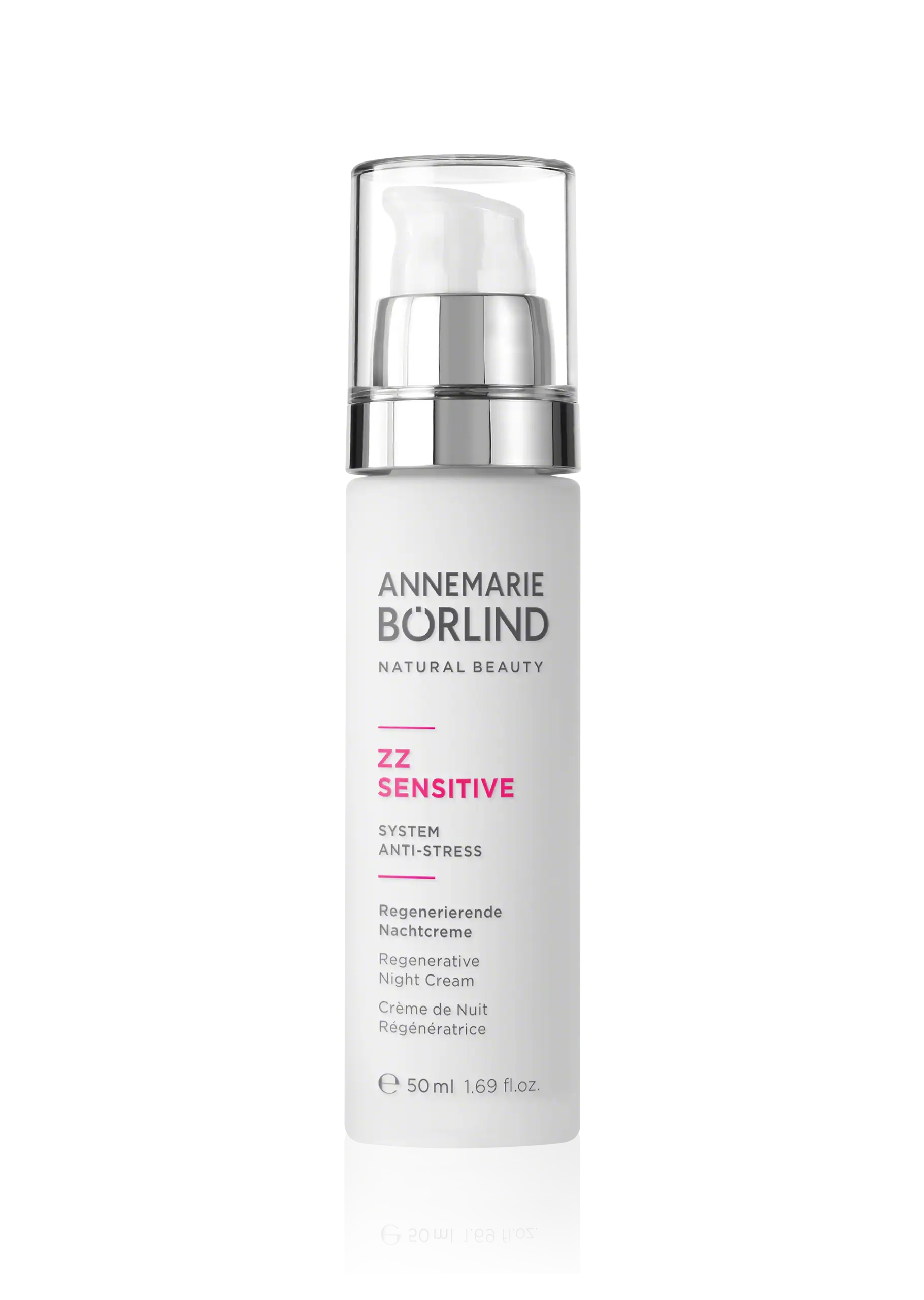 Regenerative Night Cream ANNEMARIE BÖRLIND ZZ SENSITIVE regenerierende Nachtcreme im 50-ml-Spender mit Pumpspender