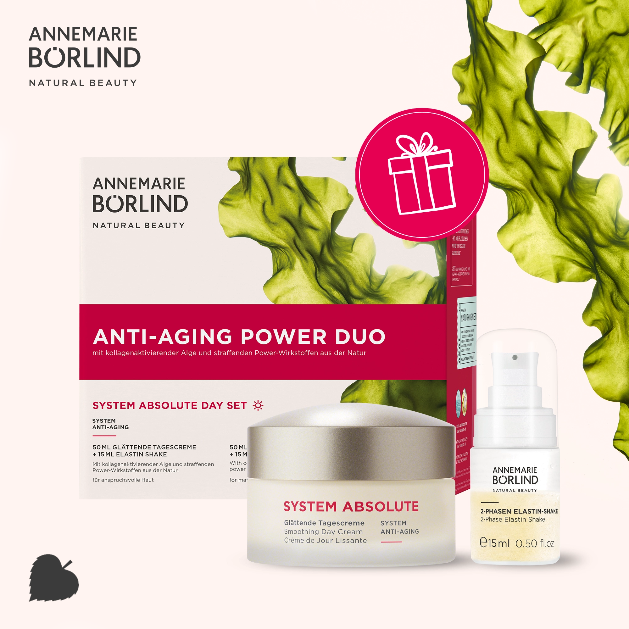 ANNEMARIE BÖRLIND SYSTEM ABSOLUTE Anti-Aging Tagescreme 50 ml und 2-Phasen Elastin-Shake 15 ml