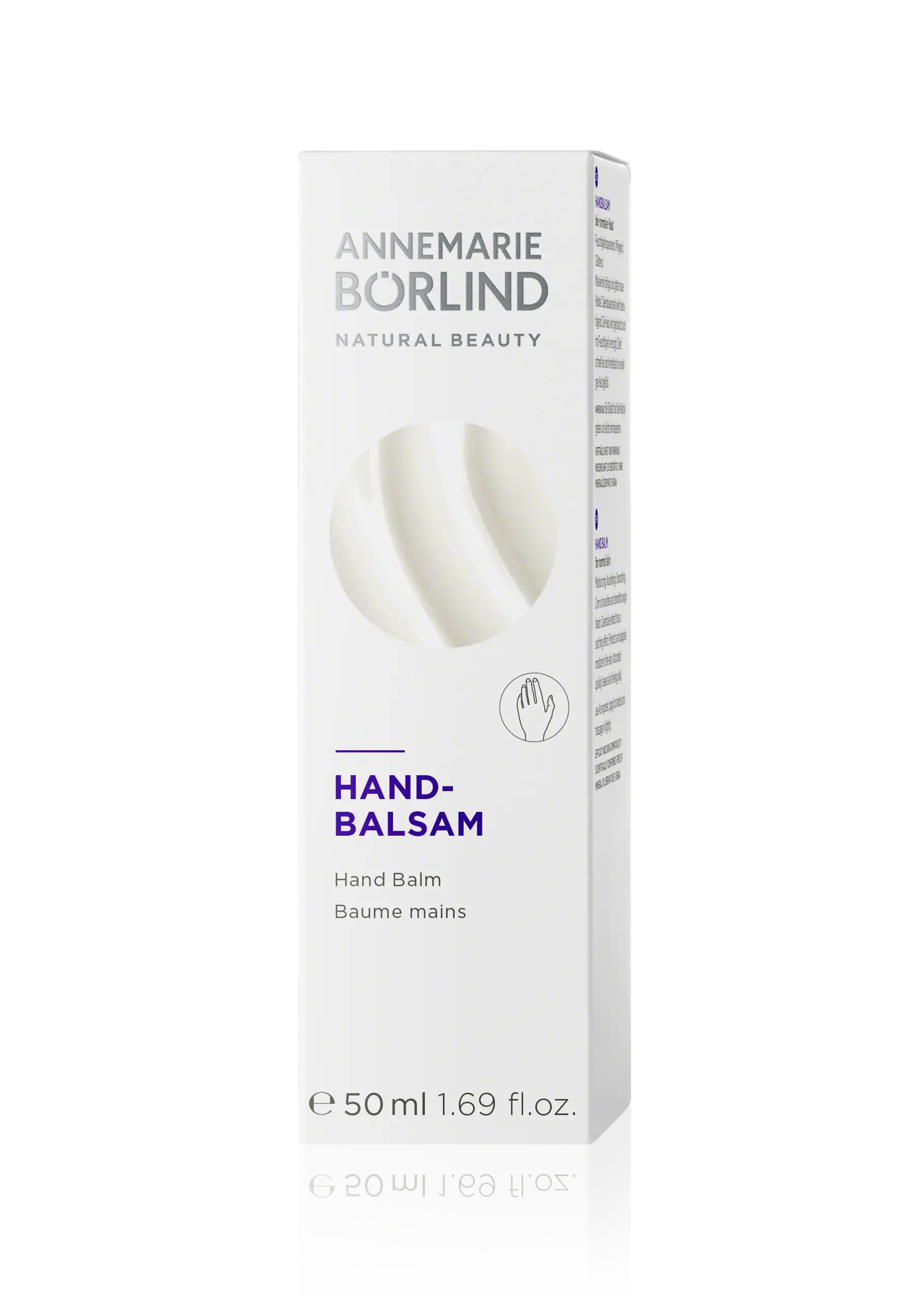 ANNEMARIE BÖRLIND Handbalsam 50 ml in Faltschachtel mit Handpflege-Symbol und Produkttext