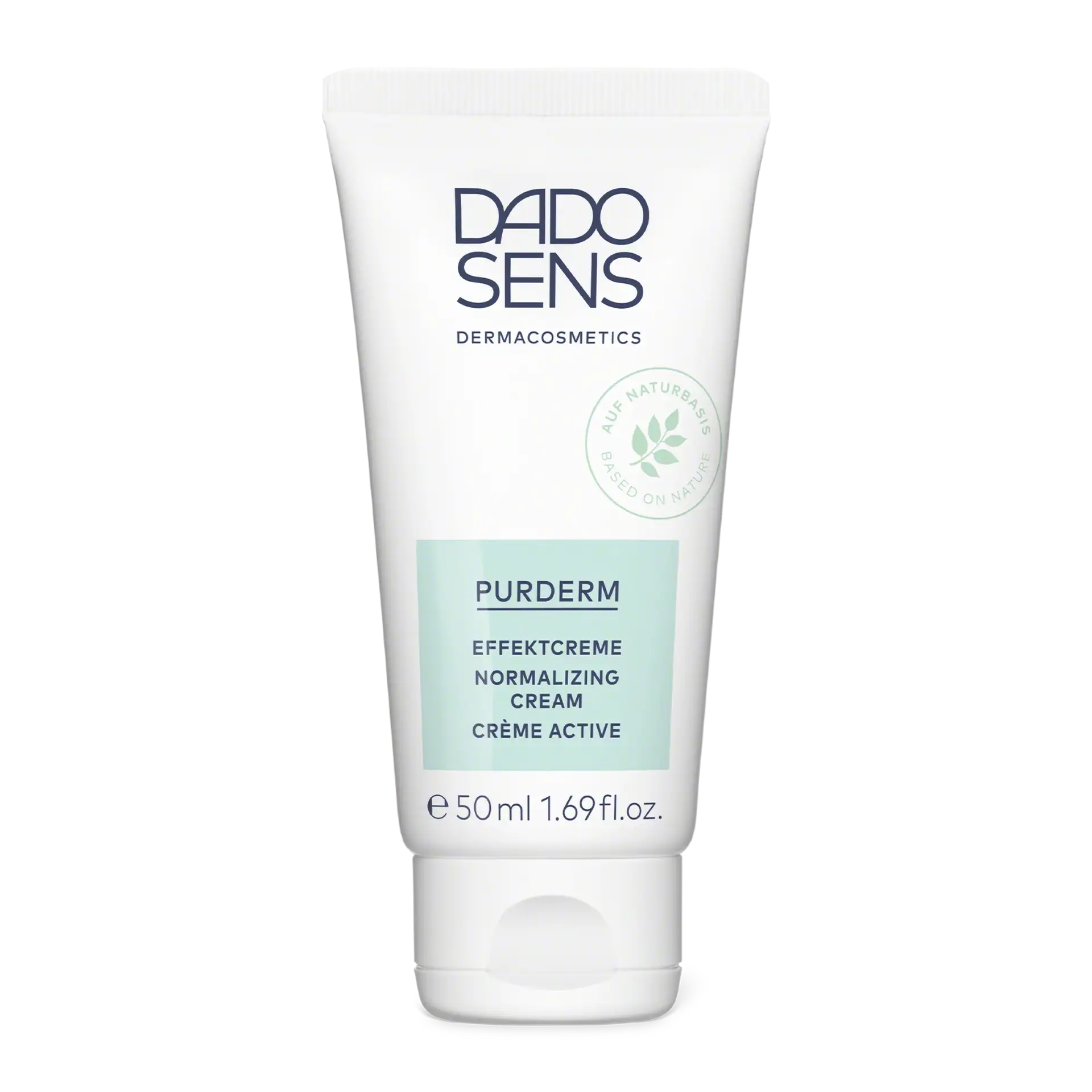 CRÈME ACTIVE DADO SENS PURDERM Effektcreme in 50-ml-Tube, normalisierende Pflege auf Naturbasis