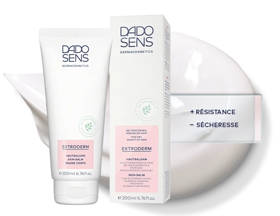 DADO SENS EXTRODERM Hautbalsam für trockene, sensible Haut, 200 ml mit + Widerstand, - Trockenheit