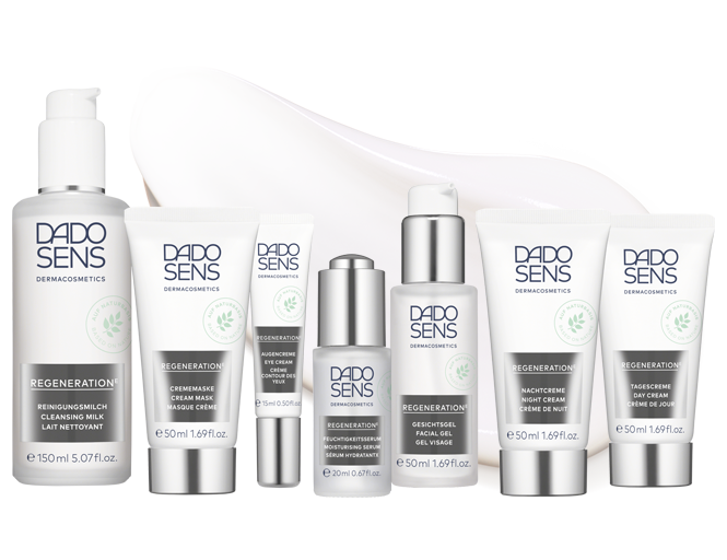 DADO SENS REGENERATION Reinigung, Maske, Augencreme, Serum, Gel, Nacht- und Tagescreme in Tuben und Flaschen