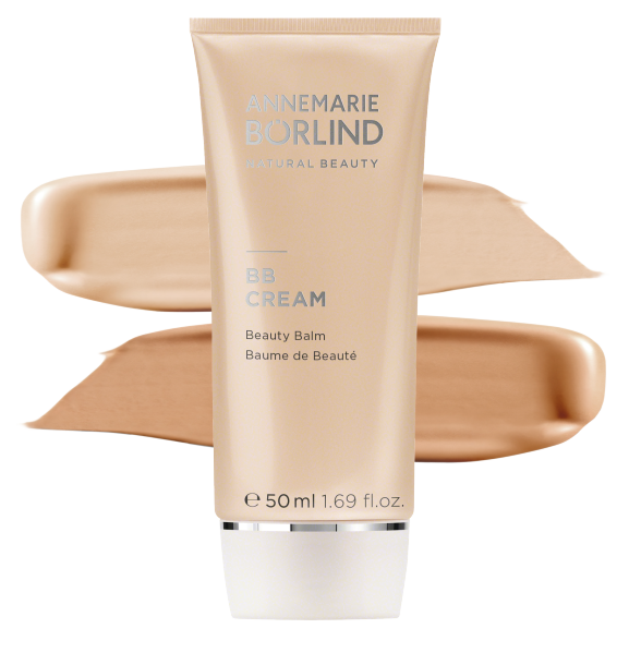 ANNEMARIE BÖRLIND BB CREAM Beauty Balm in 50 ml mit zwei verschiedenen Farbnuancen als Hintergrund