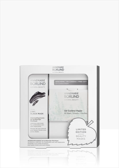 ANNEMARIE BÖRLIND Intensivpflegeset mit 2in1 Black Mask und Oil Control Paper, limitierte Edition