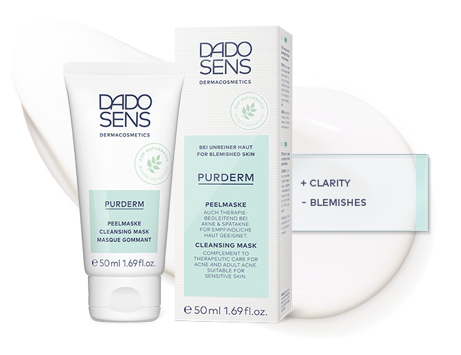 DADO SENS PURDERM Peelmaske für unreine und empfindliche Haut, 50 ml Tube mit Verpackung