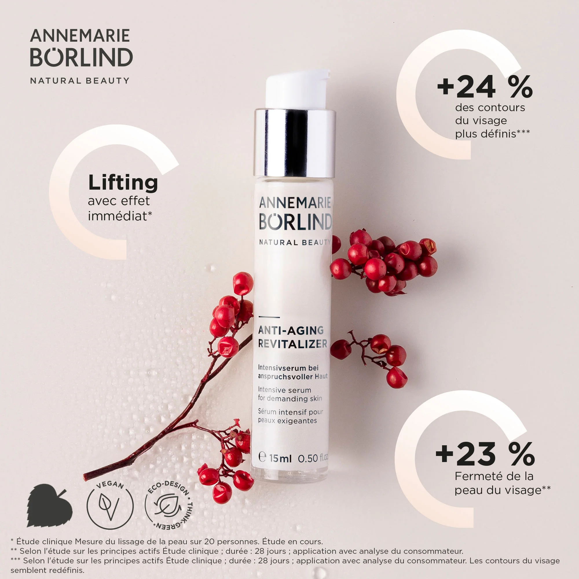 ANNEMARIE BÖRLIND Anti-Aging Revitalizer Serum 15 ml mit Lifting-Effekt und Hautstraffung