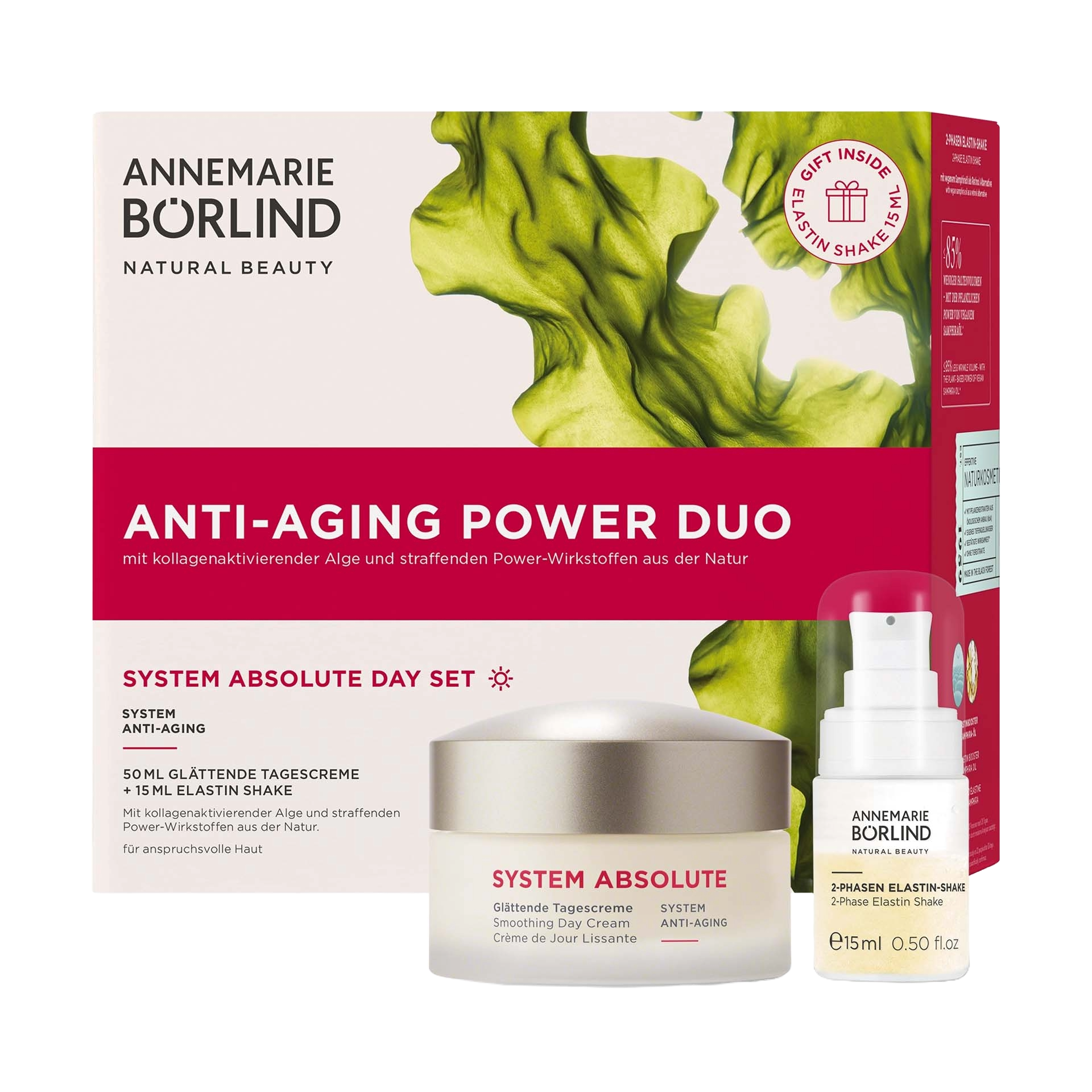 DAY SET ANNEMARIE BÖRLIND Anti-Aging Power Duo mit glättender Tagescreme 50 ml und 15 ml Elastin Shake