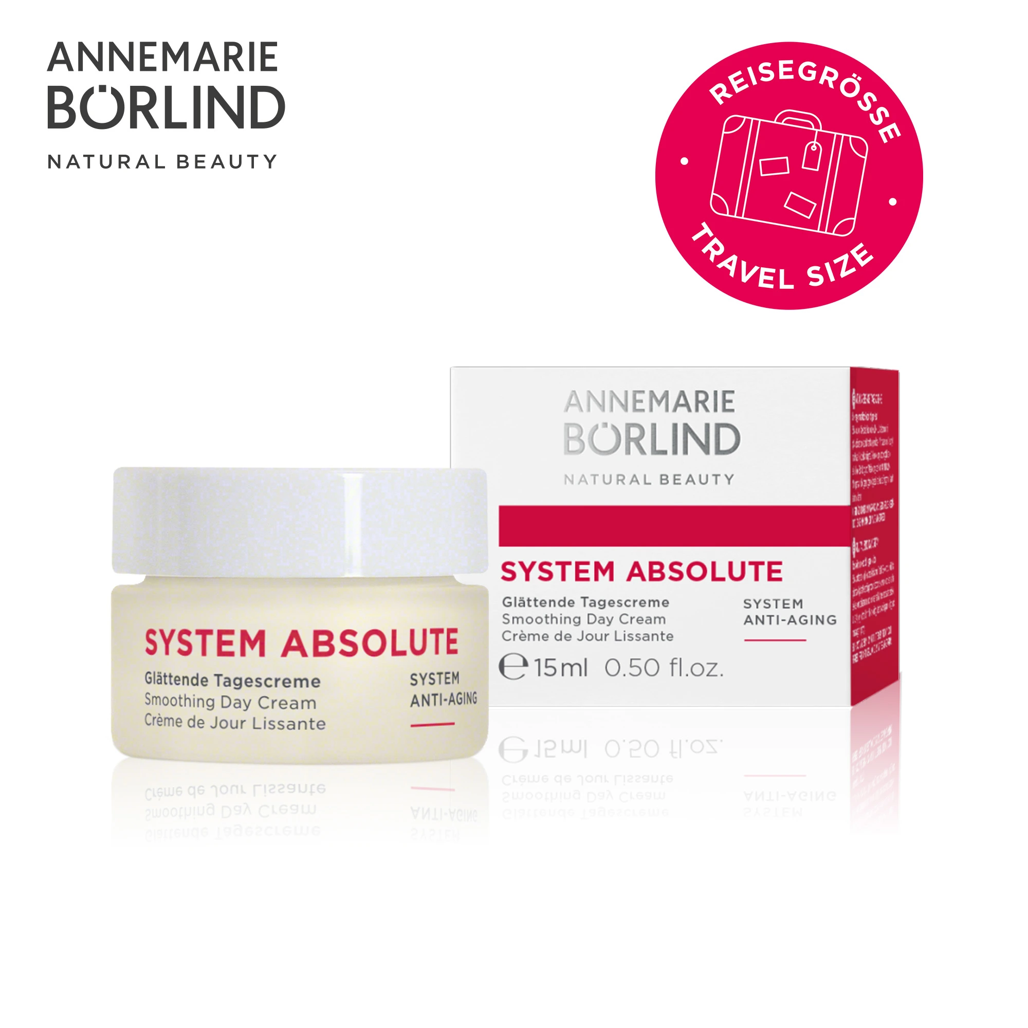 ANNEMARIE BÖRLIND SYSTEM ABSOLUTE glättende Tagescreme 15 ml in Reisegröße mit Anti-Aging-System
