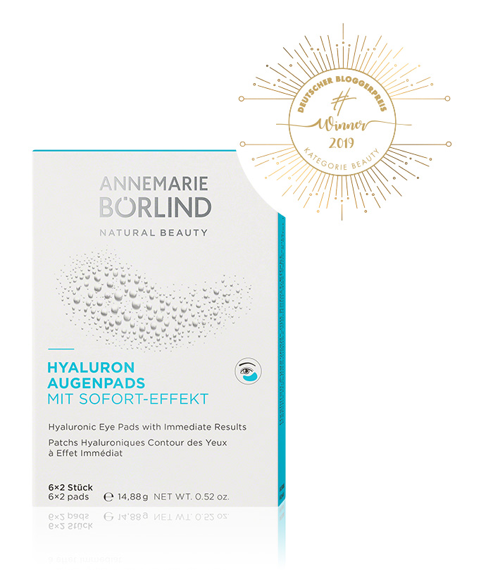 ANNEMARIE BĂ–RLIND Hyaluron Augenpads mit Sofort-Effekt, 6x2 StĂĽck, Gewinner Deutscher Bloggerpreis 2019 Kategorie Beauty