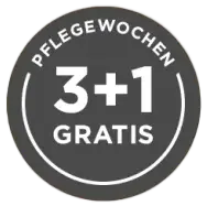 Pflegewochen 3+1 gratis Angebotssiegel