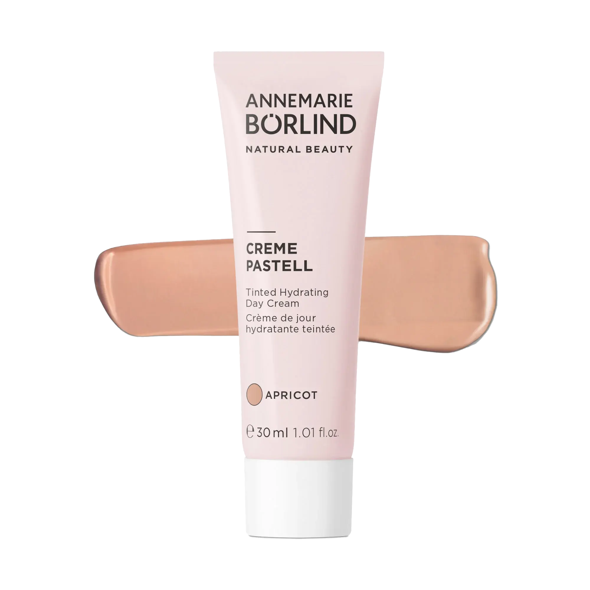 CREME PASTELL APRICOT ANNEMARIE BÖRLIND Creme Pastell getönte Feuchtigkeitscreme in Apricot, 30 ml Tube mit Farbauftrag