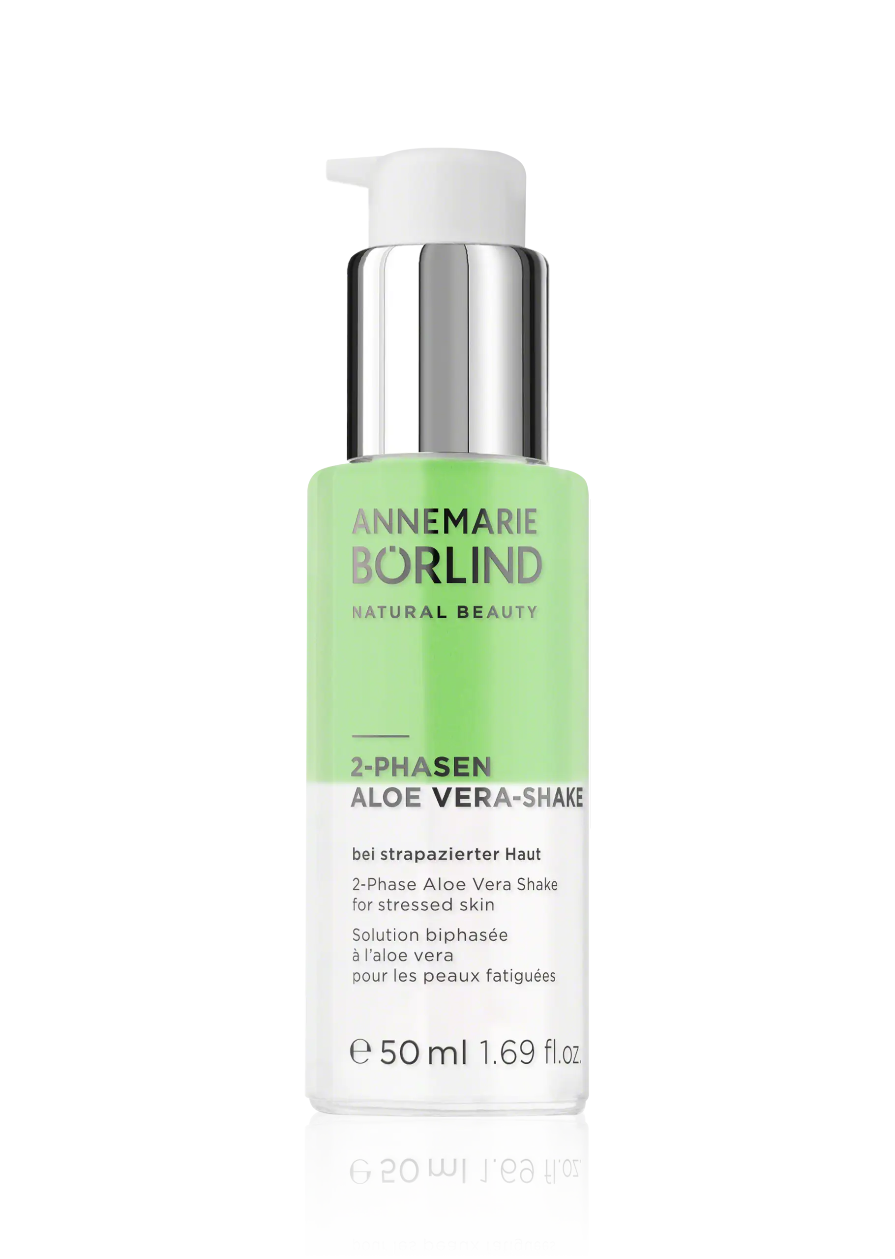 2-PHASE ALOE VERA SHAKE ANNEMARIE BÖRLIND 2-Phasen Aloe Vera Shake für strapazierte Haut, 50 ml Flasche mit Pumpspender