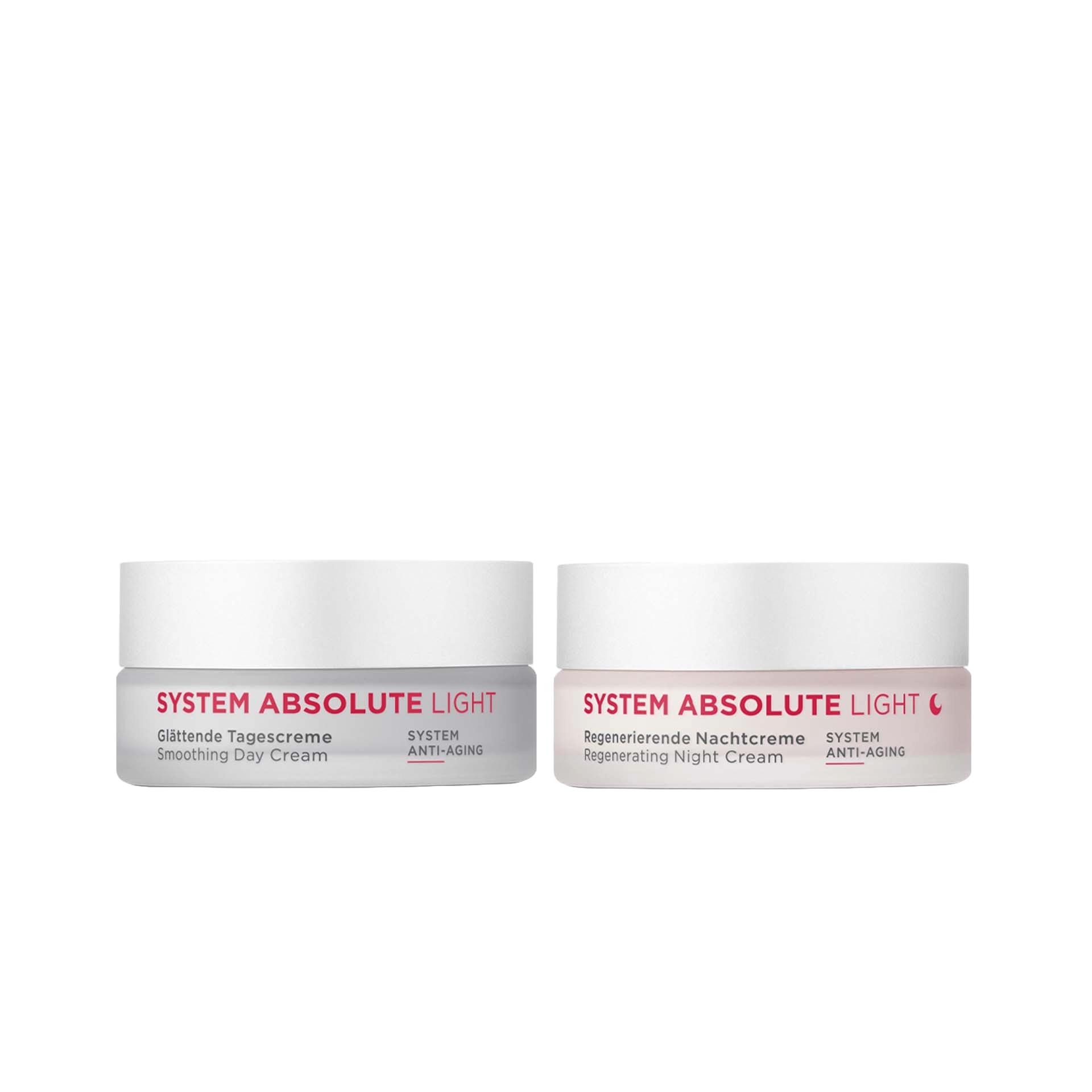 SYSTEM ABSOLUTE LIGHT glättende Tagescreme und regenerierende Nachtcreme im Tiegel, Anti-Aging Pflege