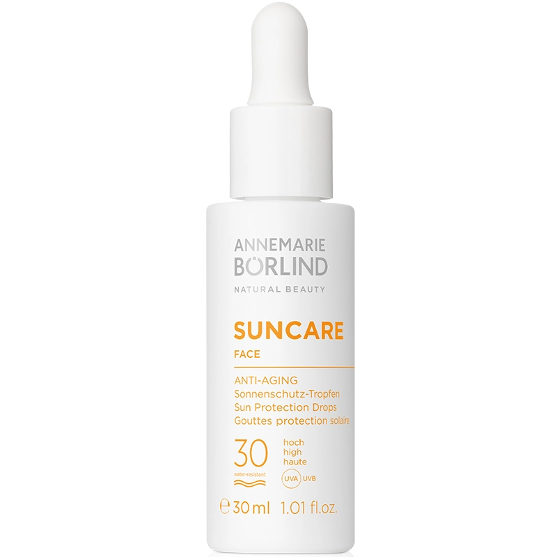 ANNEMARIE BÖRLIND SUNCARE Sonnenschutz-Tropfen für das Gesicht mit LSF 30 im Pipettenfläschchen.