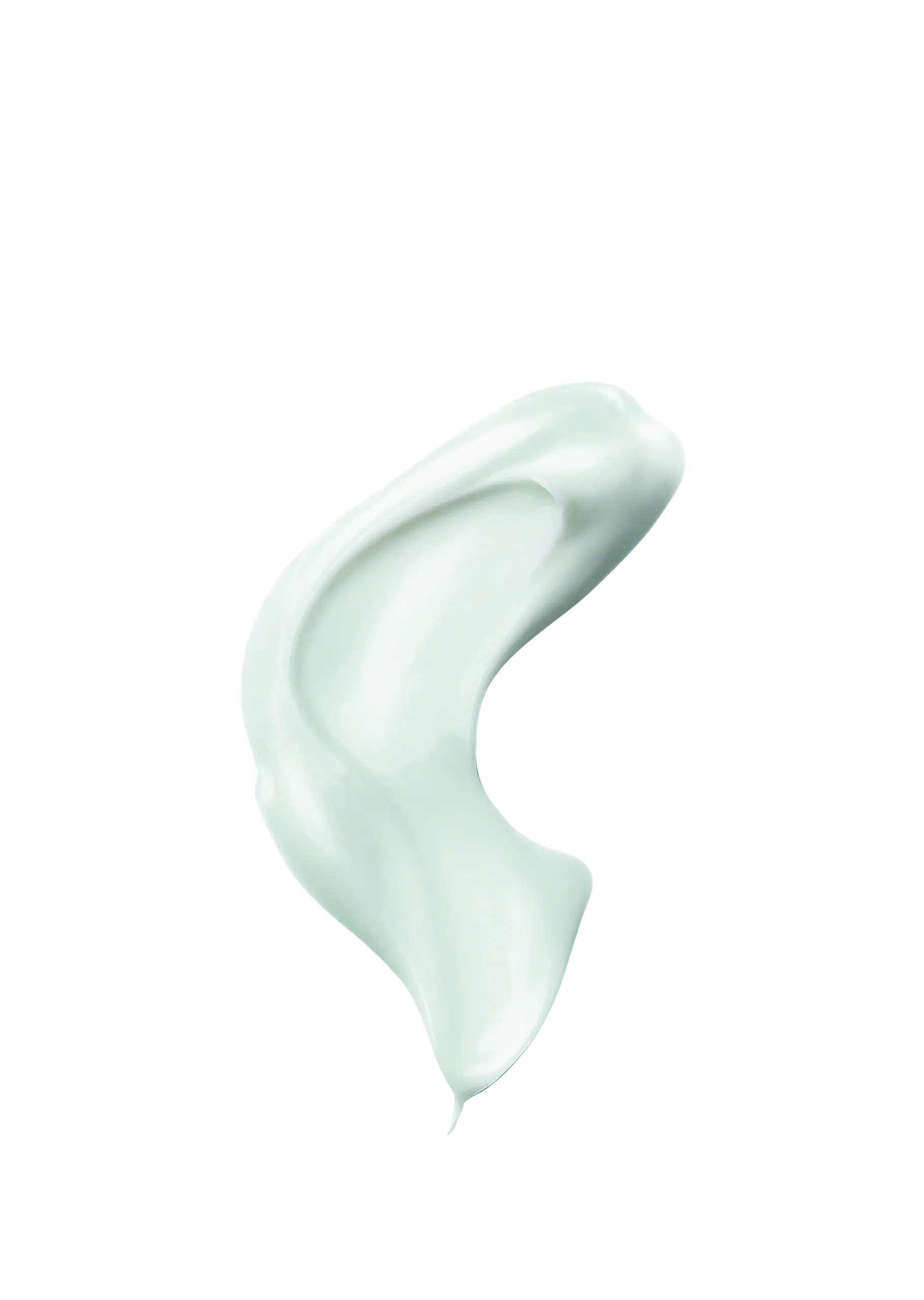 Cremige, weiße Textur einer Gesichtsmaske auf schwarzem Hintergrund