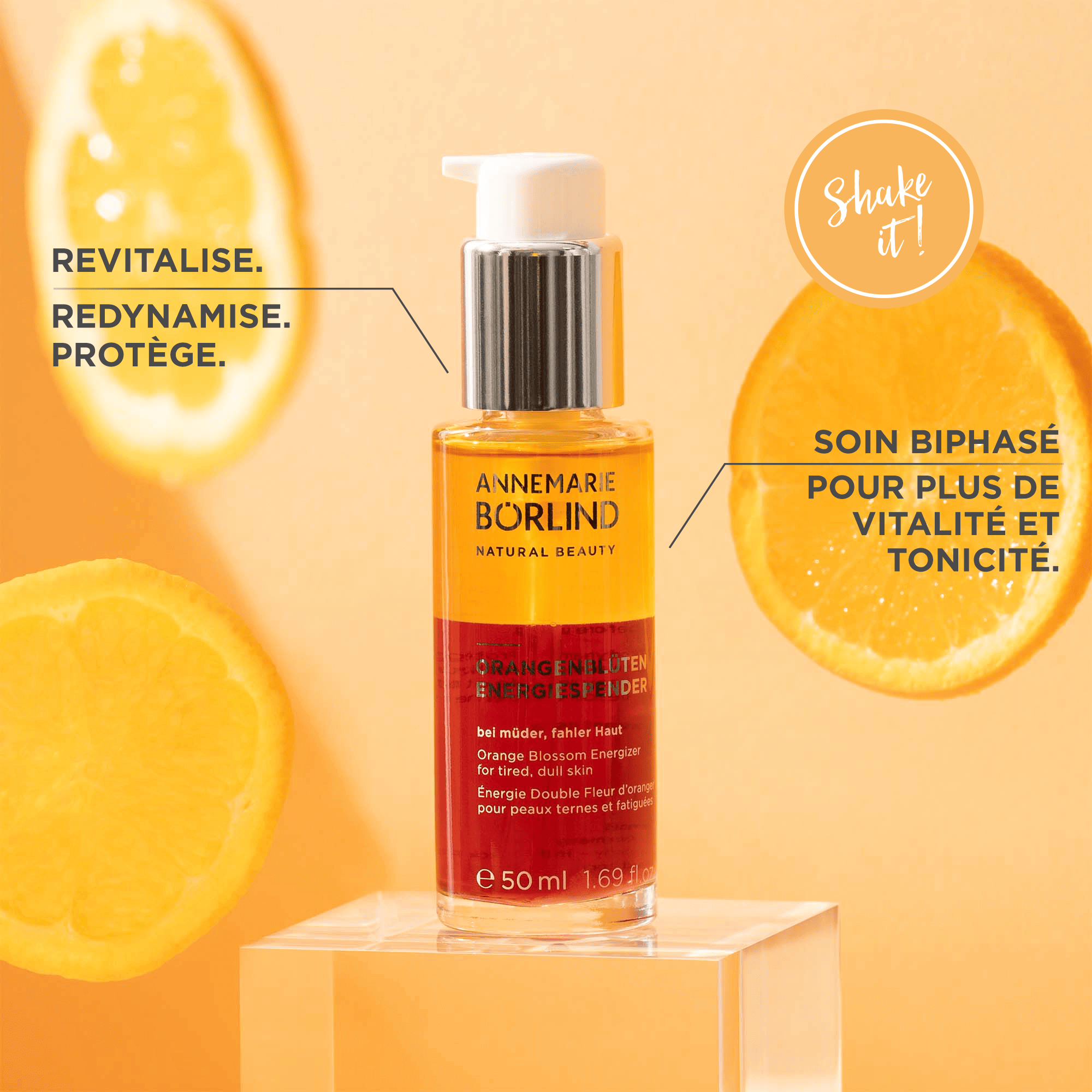 ANNEMARIE BÖRLIND Orangenblüten Energiespender 50 ml mit zweiphasiger Formel für müde, fahle Haut